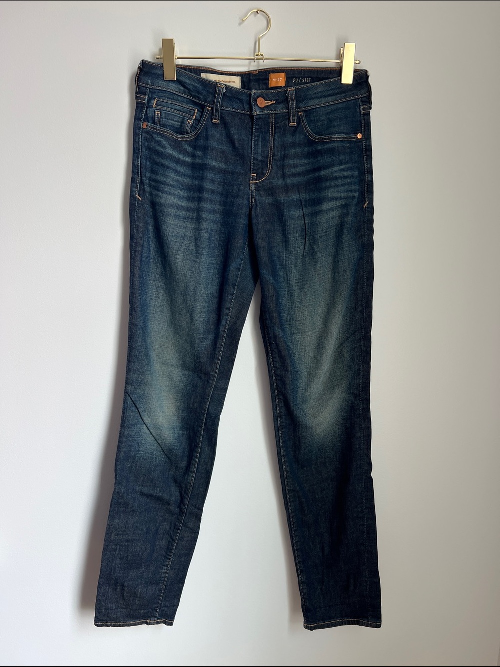 Pilcro and the Letterpress | Dark Vintage Indigo Straight-Leg Jeans Size 27